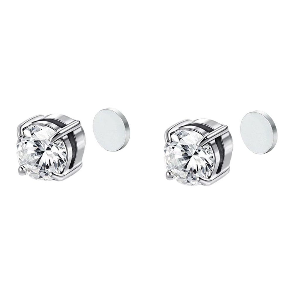 Men Women Stainless Steel Magnetic Stud Earrings Non-Piercing Clip on E42