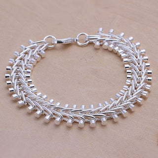 Unisex Women's Sterling Silver Plated Bracelet 8 Inches 7.9MM Lobster L13