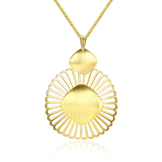 Yellow Gold Plated Necklace Pendant Drop 19 Inches 1MM Lobster Clasp B270