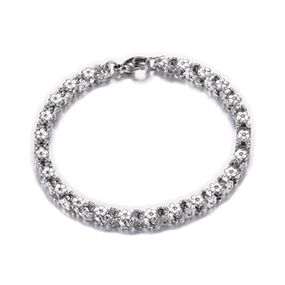 304 Stainless Steel Bracelet Flower Stainless Steel 8-1/4"~9"(210~230mm) P289