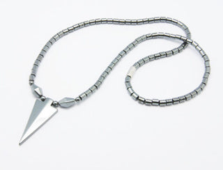 Non-Magnetic Hematite Pendant Necklace Turnbuckle Pendulum Gray 20.2" P117