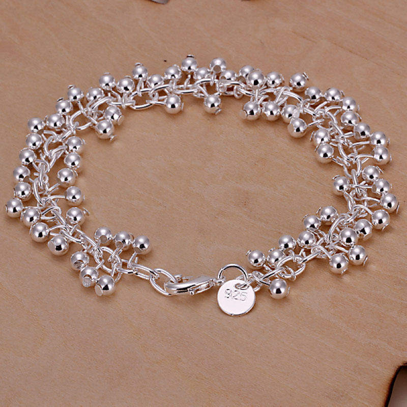 Unisex Women's Sterling Silver Plated Bracelet 8 Inches 2.6MM Lobster L2