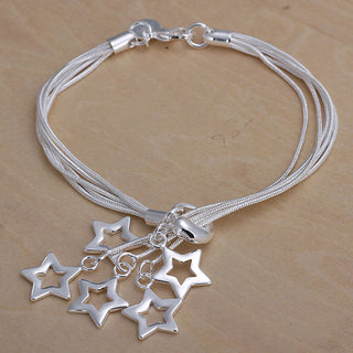 Unisex Women's Sterling Silver Plated Bracelet Adjustable Size Lobster L5