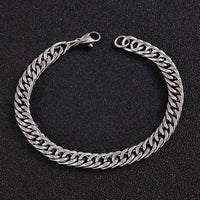 6”-11” Stainless Steel Cuban Chain Bracelet Men Women 3/5/7/9/11mm Lobster Clasp