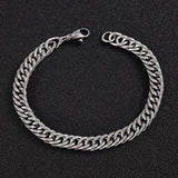 6”-11” Stainless Steel Cuban Chain Bracelet Men Women 3/5/7/9/11mm Lobster Clasp