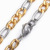 Stainless Steel Figaro Necklaces Lobster Silver 23.23inches 59cm 4x1mm Z484