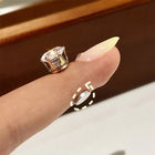 Men Women Stainless Steel Magnetic Stud Earrings Non-Piercing Cubic Zircon E39