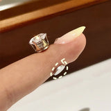 Men Women Stainless Steel Magnetic Stud Earrings Non-Piercing Cubic Zircon E39