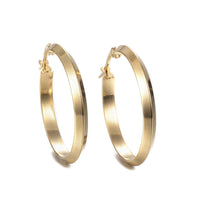 Copy of 304 Stainless Steel Hoop Earrings Gold 0.6 To 1.4" Pin 1x0.8mm  DUPLICATE P620