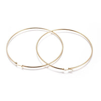 -304 Stainless Steel BIG Hoop Earrings Ring Gold 4" Inch Pin 0.8mm  P607