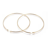 -304 Stainless Steel BIG Hoop Earrings Ring Gold 4" Inch Pin 0.8mm  P607