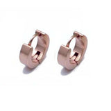 Copy of Brass Huggie Hoop Earrings Multi-color Black Rose Gold Silver 4x8.5x2.3mm  DUPLICATE P557