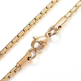 304 Stainless Steel Necklaces Coreana Chain Necklaces Gold 19.6" Z439