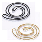 304 Stainless Steel Box Chain Necklace Lobster Gunmetal 23.5" 2.5x2.5mm  A393