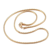 304 Stainless Steel Necklaces Coreana Chain Necklaces Gold 19.6" Z439