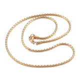 304 Stainless Steel Necklaces Coreana Chain Necklaces Gold 19.6" Z439