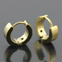 Copy of Brass Huggie Hoop Earrings Multi-color Black Rose Gold Silver 4x8.5x2.3mm  DUPLICATE P557