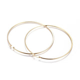 -304 Stainless Steel BIG Hoop Earrings Ring Gold 4" Inch Pin 0.8mm  P607