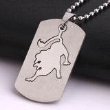 Stainless Steel Pendant Square tags Astrology Zodiac Sign Necklace B162