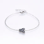Stainless Steel Set Necklace Earring Bracelet Butterfly Enamel Gold 16.5" P737