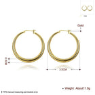 Rose Gold Latch Back Hoop Bali Earrings L124