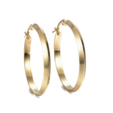 Copy of 304 Stainless Steel Hoop Earrings Gold 0.6 To 1.4" Pin 1x0.8mm  DUPLICATE P620