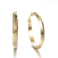 Copy of 304 Stainless Steel Hoop Earrings Gold 0.6 To 1.4" Pin 1x0.8mm  DUPLICATE P620