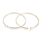 304 Stainless Steel BIG Hoop Earrings Ring Gold 4" Inch Pin 0.8mm  P607
