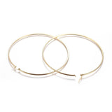 -304 Stainless Steel BIG Hoop Earrings Ring Gold 4" Inch Pin 0.8mm  P607