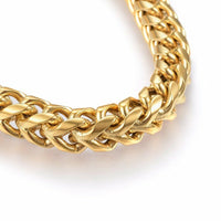 304 Stainless Steel Chain Bracelet Bayonet Clasp Gold 8.5" 6mm A107