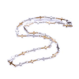 Copy of 304 Stainless Steel Chain Necklace Lobster Ion Plating Cross Gold 17.5"  A423