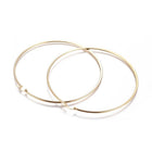 304 Stainless Steel BIG Hoop Earrings Ring Gold 4" Inch Pin 0.8mm  P607