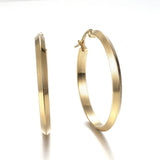 Copy of 304 Stainless Steel Hoop Earrings Gold 0.6 To 1.4" Pin 1x0.8mm  DUPLICATE P620