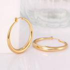 Rose Gold Latch Back Hoop Bali Earrings L124