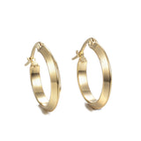 Copy of 304 Stainless Steel Hoop Earrings Gold 0.6 To 1.4" Pin 1x0.8mm  DUPLICATE P620