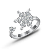 Spinner Fidget Anxiety Open Women Band Adjustable Size Flower Bee Heart Ring R71