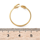 Stainless Steel Moon Womens Polished Sun Crescent Adjustable Open Cuff Ring Gold R76 product image 4