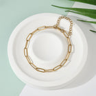 Stainless Steel Chain Paperclip Mens Womens Oval Links Bracelet Gold 6.75-9.13 in T93 product image 7