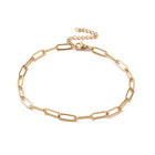 Stainless Steel Chain Paperclip Mens Womens Oval Links Bracelet Gold 6.75-9.13 in T93 product image 8