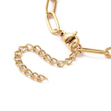 Stainless Steel Chain Paperclip Mens Womens Oval Links Bracelet Gold 6.75-9.13 in T93 product image 10