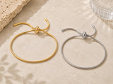 Stainless Steel Bolo Snake Chain Smooth Adjustable Slider Bracelet Silver Gold T94 product image 1