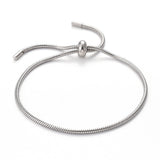 Stainless Steel Bolo Snake Chain Smooth Adjustable Slider Bracelet Silver Gold T94