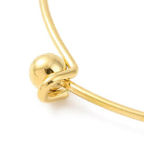 Stainless Steel Beaded Womens Circular Smooth Polished Sphere Bangle Silver Gold T95 product image 3