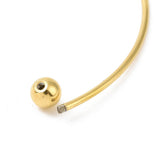 Stainless Steel Beaded Womens Circular Smooth Polished Sphere Bangle Silver Gold T95 product image 4
