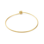 Stainless Steel Beaded Womens Circular Smooth Polished Sphere Bangle Silver Gold T95 product image 8