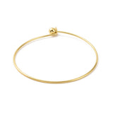 Stainless Steel Beaded Womens Circular Smooth Polished Sphere Bangle Silver Gold T95 product image 8