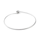 Stainless Steel Beaded Womens Circular Smooth Polished Sphere Bangle Silver Gold T95 product image 9