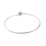 Stainless Steel Beaded Womens Circular Smooth Polished Sphere Bangle Silver Gold T95 product image 9
