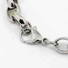 Stainless Link Steel Bracelet Stainless Steel Pendant Heart Gold Silver 8.6 A65