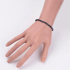 Glass Beaded Faceted Round Smooth Adjustable Stretch Bracelet Purple Black Clear T99 product image 7